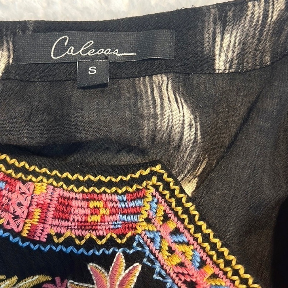 Calessa, Gorgeous Tie-Dye Woven Top, Tunic Style, Excellent Condition, S - Picture 9 of 14